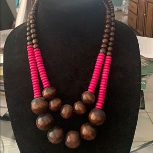 Brown & Pink Necklace